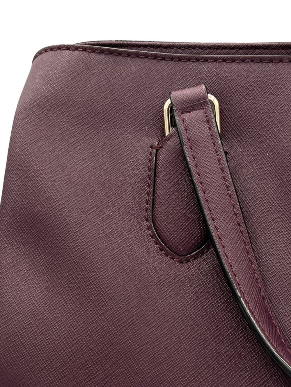 Kate Spade Laurel Way Evangelie Satchel Burgundy Saffiano Leather - Picture 5 of 14